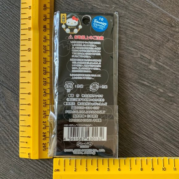 2003 HELLO KITTY BLACK TAMAGO 'BLACK EGG' CELL STRAP - Picture 2 of 8